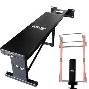 PRx Folding Wall Mount Flat Utility Dumbbell Free Weight Bench